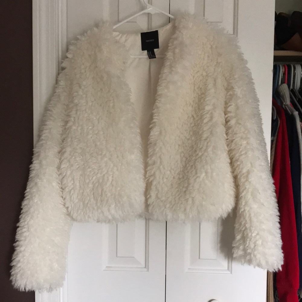 White Puffy Jacket Forever 21